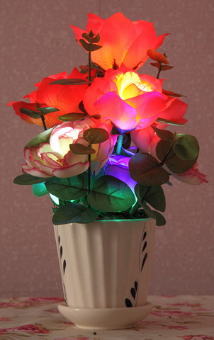 LED仿真花盆景