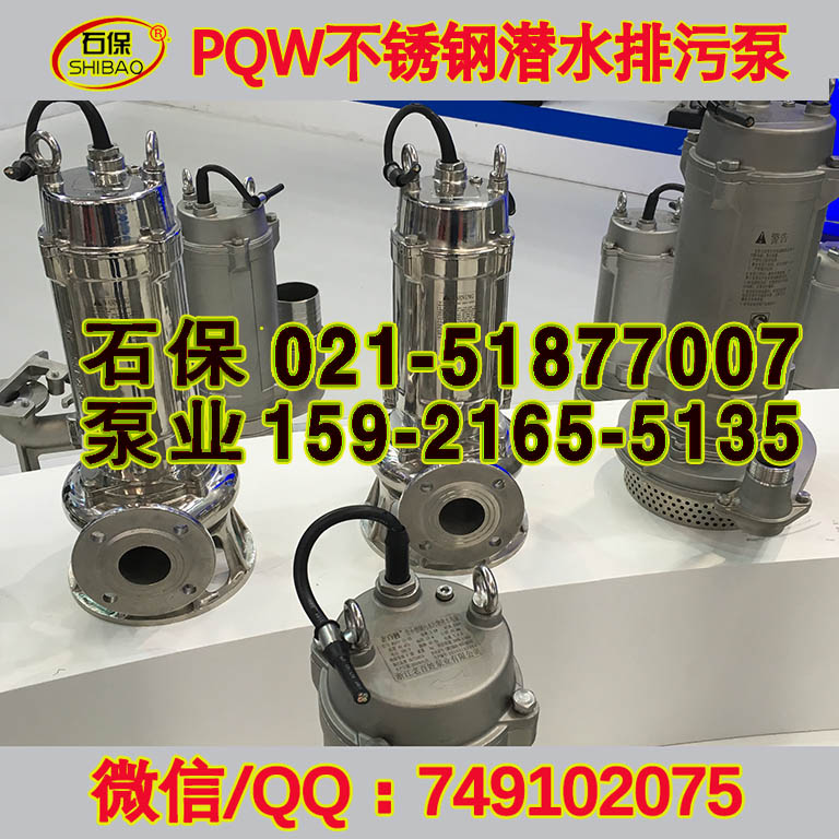 150QW180-40-45化工排污泵,pqw不锈钢潜污泵