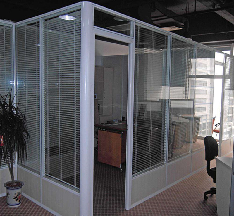 陕西办公室玻璃隔间价格 鸿森活动隔断专业定制 质量好价格优