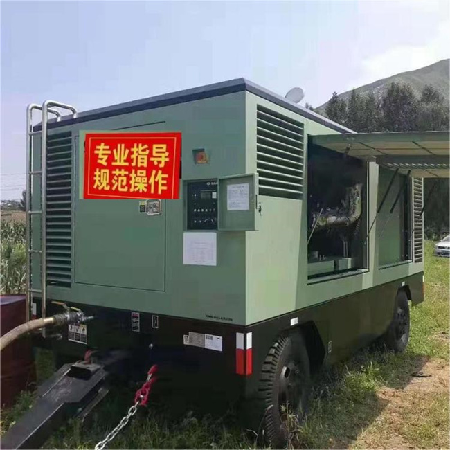 枣庄电螺杆空液压机租赁出租柴油空压机16立方风量德隆