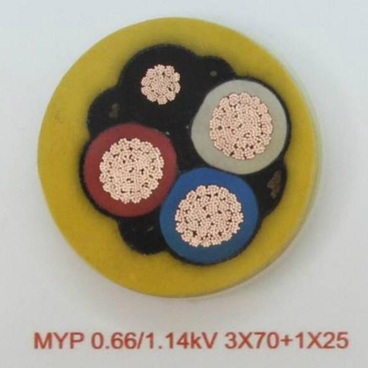 MYP1.14KV煤矿用电缆3*70+1*25mm2移动电缆	