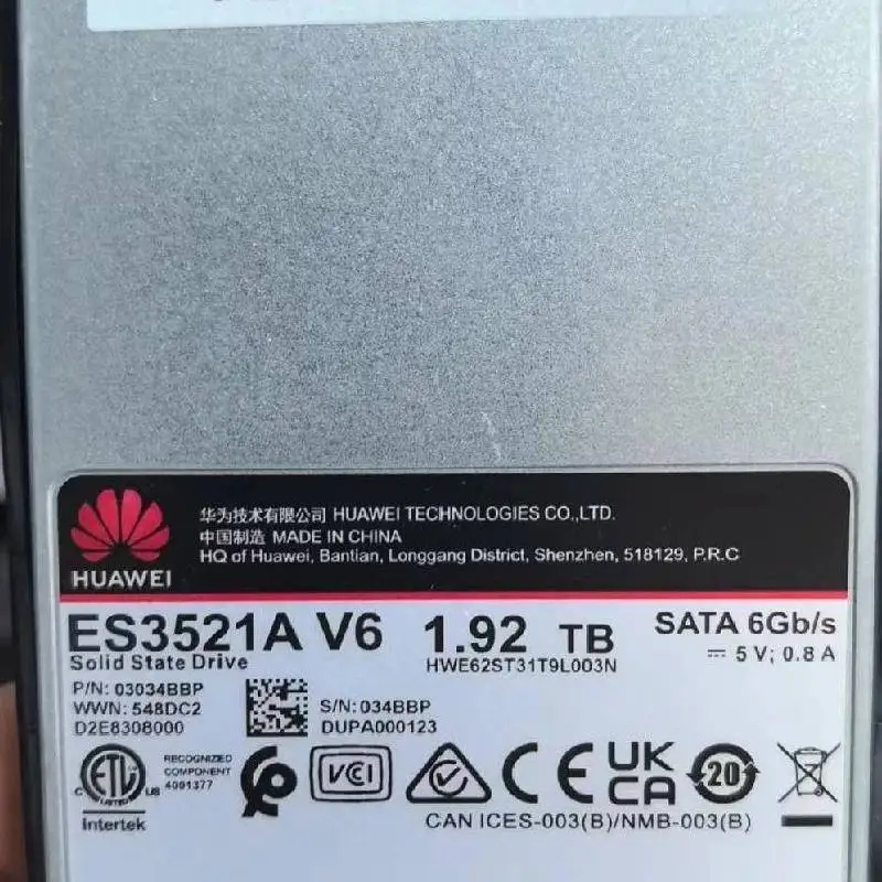 02550260 03034BBP ES3521A V6 1.92TB SATA固态硬盘