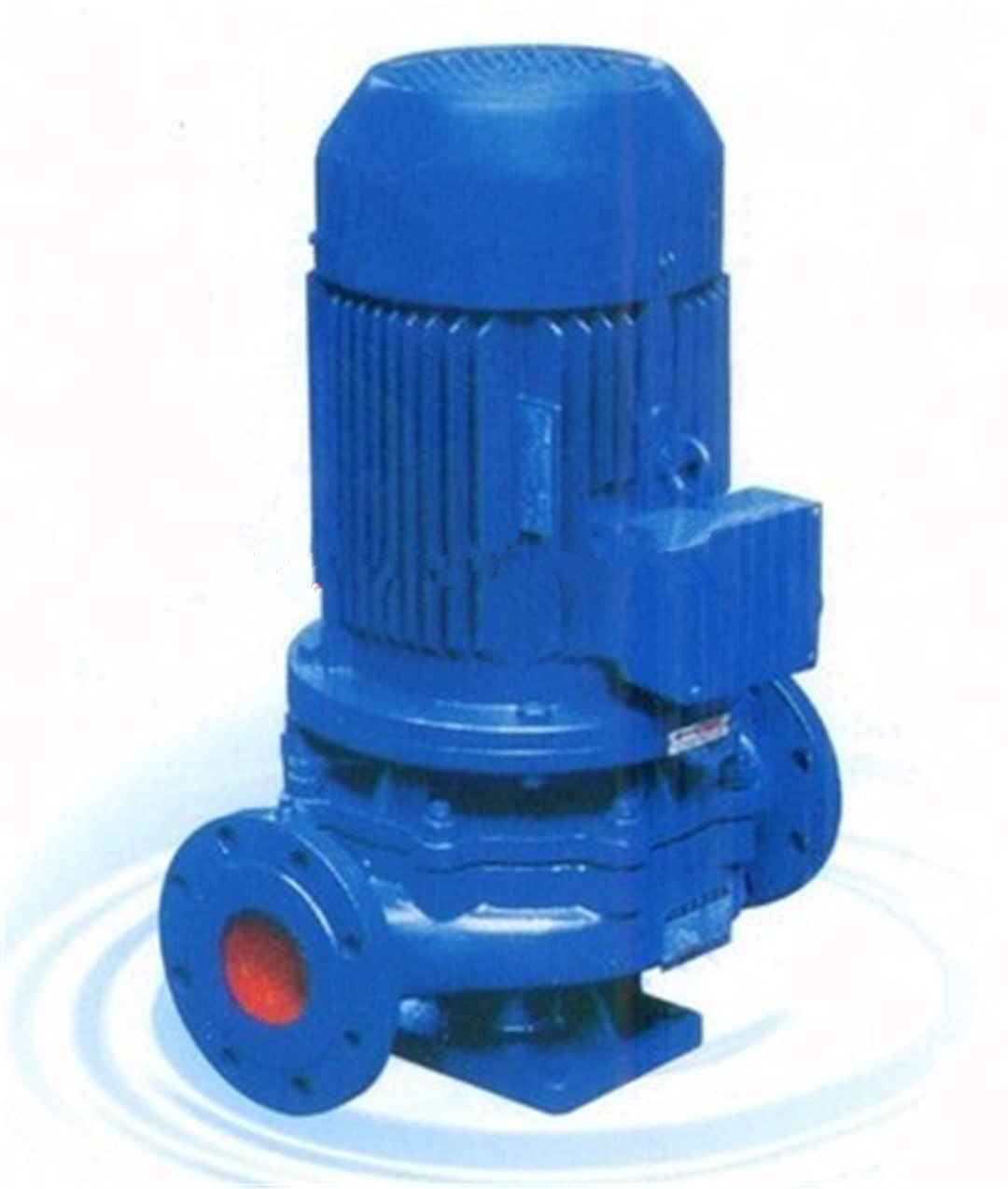 管道泵ISG100-250(I)B由电机和泵组成，它们相互同轴