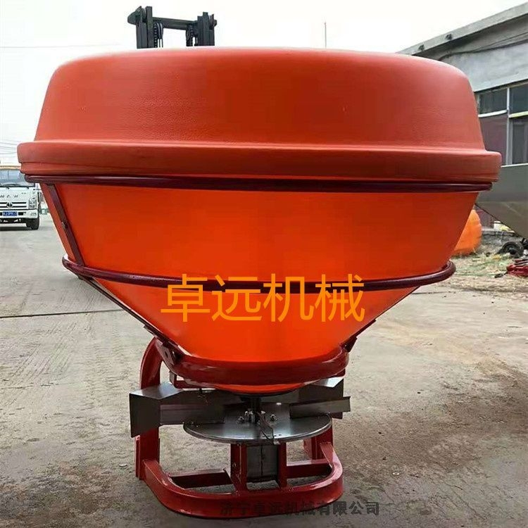 农用单盘撒肥机 颗粒肥600公斤加厚塑料桶撒肥机不锈钢单盘撒肥机